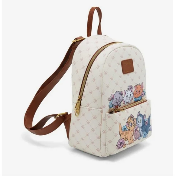 Loungefly Disney Cats Flower Quilt mini Backpack - Picture 2 of 4